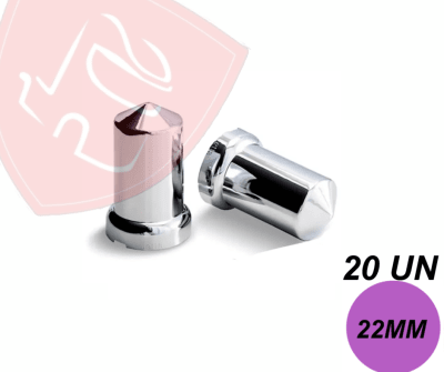 PACK 20 CUBRE TUERCAS DE MASA CROMADA MEXICANA 22MM