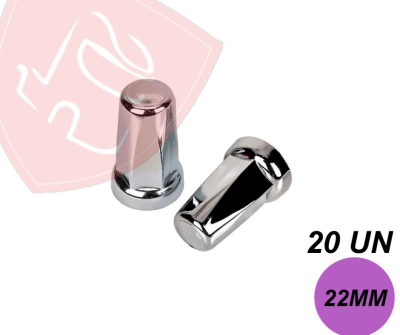 PACK 20 UN CUBRE TUERCA DE MASA CROMADA BELGA 22MM