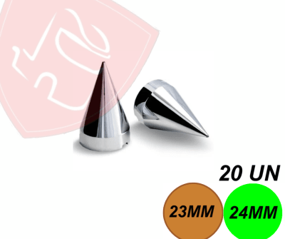 PACK 20 UN CUBRE TUERCA CROMADA AMERICANA 23/24 MM