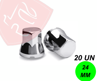 PACK 20 UN CUBRE TUERCA NORMAL CROMADA 24MM