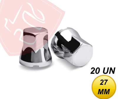 PACK 20 UN CUBRE TUERCA NORMAL CROMADA 27MM