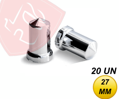 PACK 20 UN CUBRE TUERCA CROMADA MEXICANA 27MM