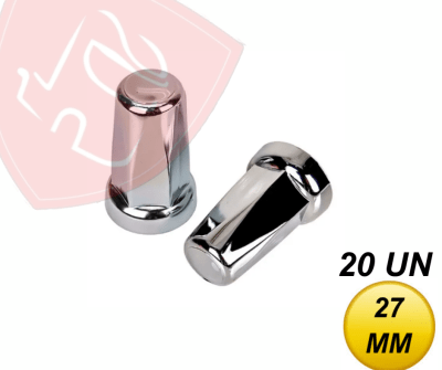 PACK 20 UN CUBRE TUERCA CROMADA BELGA 27MM