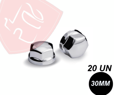 PACK 20 UN CUBRE TUERCA CROMADA MASA 30MM