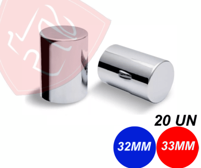 PACK 20 UN CUBRE TUERCA CROMADA BOLIVIANA 32MM 33 MM