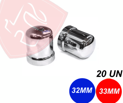 PACK 20 UN CUBRE TUERCA CROMADA RUSSA 32/33MM