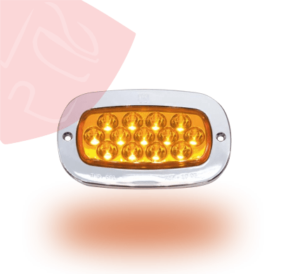 FOCO LATERAL CUADRADO 18 LED 24V DOBLE CONTACTO