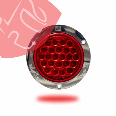 FOCO TRASERO REDONDO BASE INOX DESTELLANTE 4