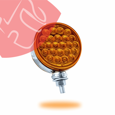 FOCO REDONDO DIRECCIONAL GRANDE 48 LED AMARILLO ROJO MULTIVOLT