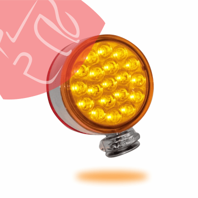 FOCO REDONDO DIRECCIONAL PEQUEÑO 38 LED 12V AMARILLO ROJO