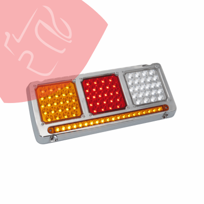 JG FOCOS TRASEROS CON REGLETA AMA-RO-BLA 184 LEDS 24V