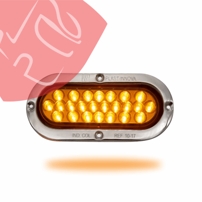 FOCO TRASERO OVALADO 24 LED 24V SOBREPONER DOBLE CONTACTO
