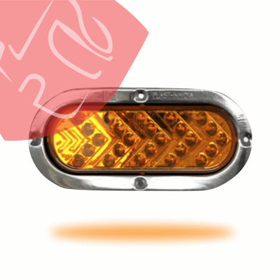 FOCO DIRECCIONAL FLECHA 25 LED 12V BASE INOX DOBLE CONTACTO