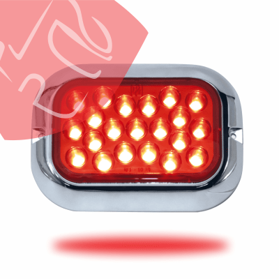 FOCO LATERAL CUADRADO SOBREPONER 27 LED 24V