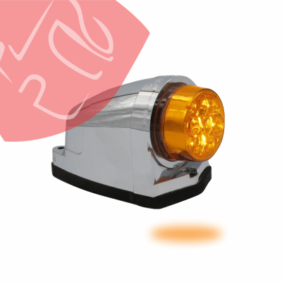 FOCO CABINA MEDIANO 7 LED 24V CUBIERTA CROMADA