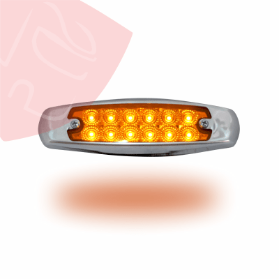 FOCO LATERAL 12 LED 24V BASE INOX DOBLE CONTACTO