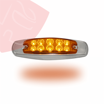 FOCO LATERAL 10 LED 12V BASE INOX DOBLE CONTACTO