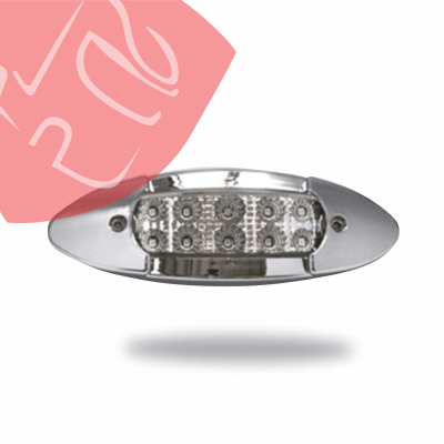 FOCO LATERAL BASE CROMADA 10 LED 24V