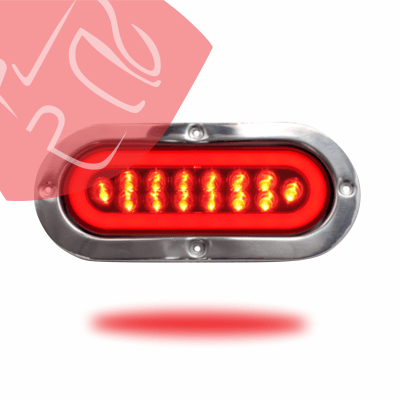 FOCO TRASERO OVALADO BASE INOX HALO 35 LED 12V