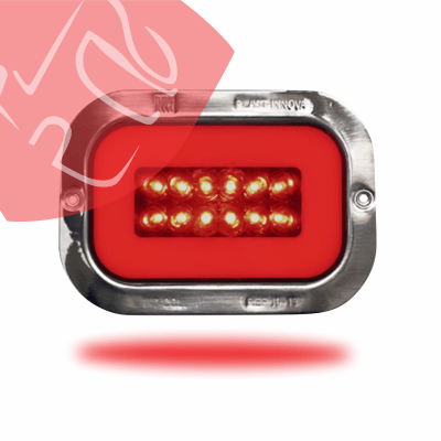 FOCO TRASERO BASE INOX HALO 36 LED 12V