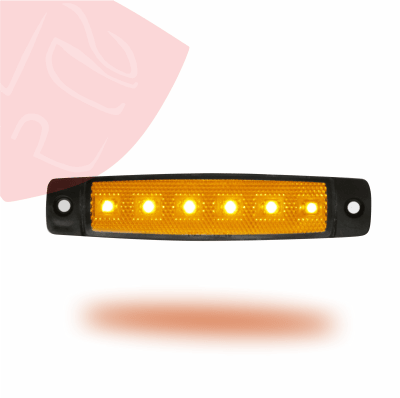 FOCO LATERAL 6 LED 24V BASE PLASTICA