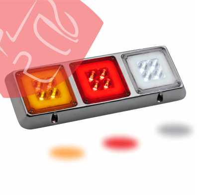 JG FOCOS TRASEROS PEQUEÑO HALO 114 LED 12V BLANCO AMARILLO ROJO