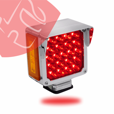 FOCO SEMAFORO CUADRADO MEDIANO 46 LED 24V