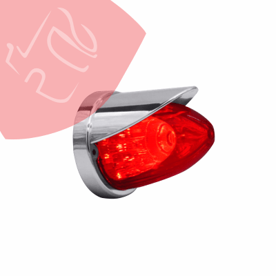 FOCO LATERAL MISIL DE SOBREPONER 9 LEDS VISERA 12V