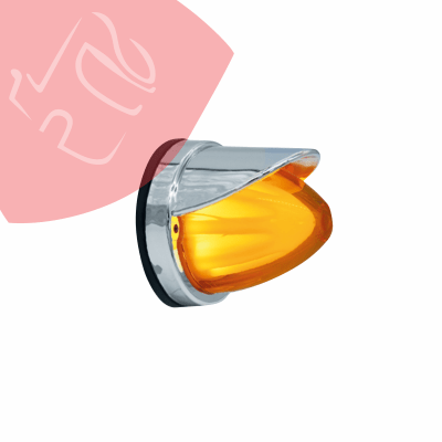 FOCO LATERAL MISIL HALO  9 LEDS VISERA CROMADA 12V