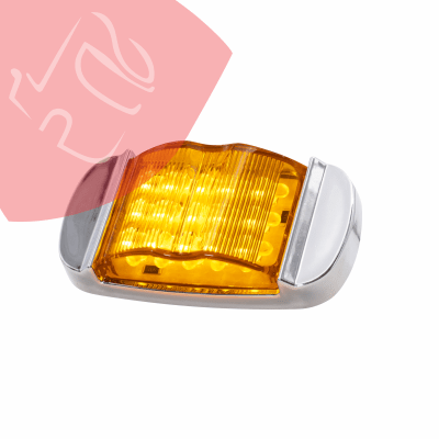 FOCO LATERAL BASE CROMADA 15 LED 24V DOBLE CONTACTO