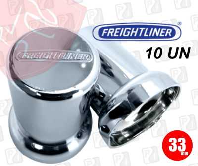 PACK 10 UN CUBRE TUERCA LOGO FREIGHTLINER 33MM