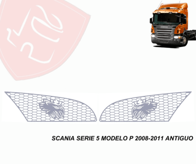 JG REJILLA INOX TOMA DE AIRE SCANIA S5 MOD. P ANTIGUO 2008/2011