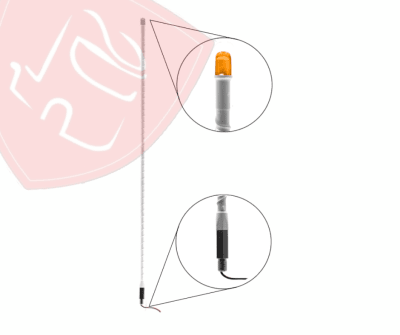 ANTENA BLANCO CON LED AMBAR 