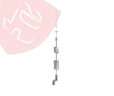 ANTENA 2 RESORTES, CROMADA, DECORACION (94cm/ 37in) 1PC