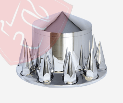 TAPA EJE TRASERO EN ABS CROMADO, PUNTA DIAMANTE, TAPA TUERCAS PUNTA DIAMANTE 