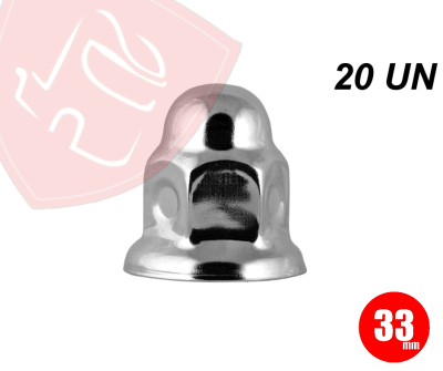 PACK 20 UN CUBRE TUERCA 33MM METALICA PUNTA REDONDA