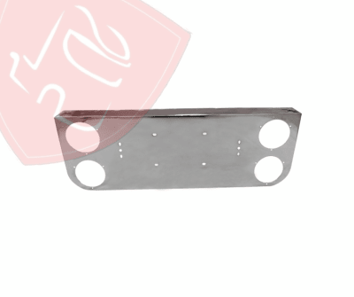 PANEL TRASERO PARA LUCES REDONDAS ACERO INOXIDABLE 4 HUECOS 4