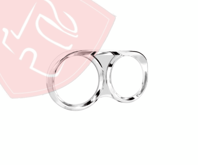 CUBIERTA DOBLE CROMADO PARA MEDIDOR DE TABLERO CASCADIA