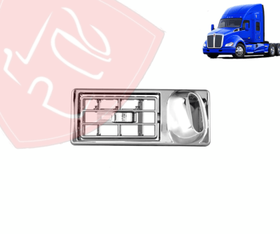 REJILLA DE REEMPLAZO PARA A/C KENWORTH 2002+ PASAJERO ABS CROMADO