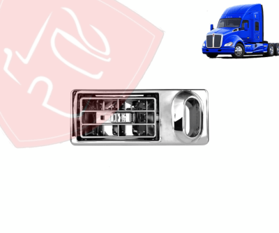 REJILLA DE REEMPLAZO PARA A/C KENWORTH 2002+ CONDUCTOR ABS CROMADO