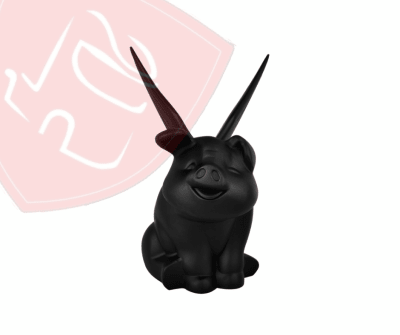 CERDITO NEGRO CON ALAS PARA CAPOT