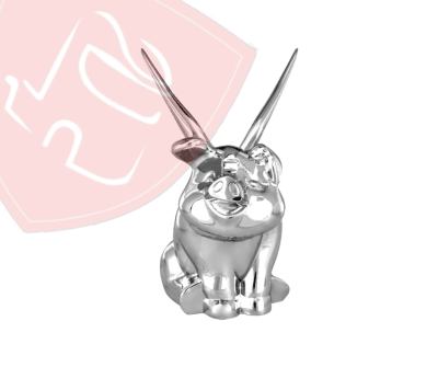 CERDITO CROMADO CON ALAS