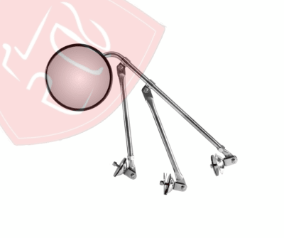 KIT TRIPODE EN ACERO INOXIDABLE CON ESPEJO CONVEXO 8 ½
