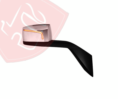 ESPEJO CROMADO CON LUZ PARA CAPOT VOLVO DERECHO VNM,VNL,VNX