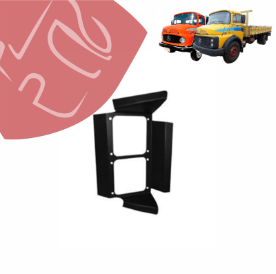 SOPORTE ADAPTADOR FOCOS IZQUIERDO MERCEDES BENZ 1113 1518 CARA NEGRA