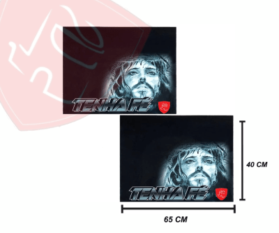 JG GUARDABARROS PERSONALIZADO DEUS FONDO NEGRO 65X40