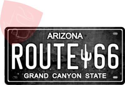 PLACA DECORATIVA ROUTE 66 ARIZONA