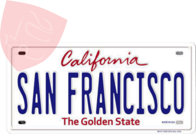 PLACA DECORATIVA SAN FRANCISCO BLANCA