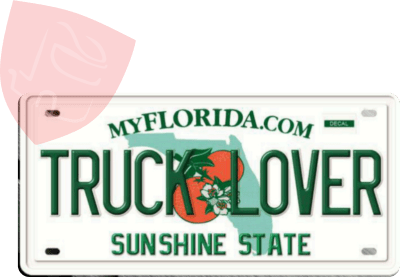 PLACA DECORATIVA TRUCK LOVER BLANCA