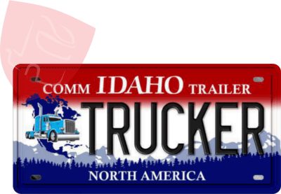 PLACA DECORATIVA TRUCKER IDAHO